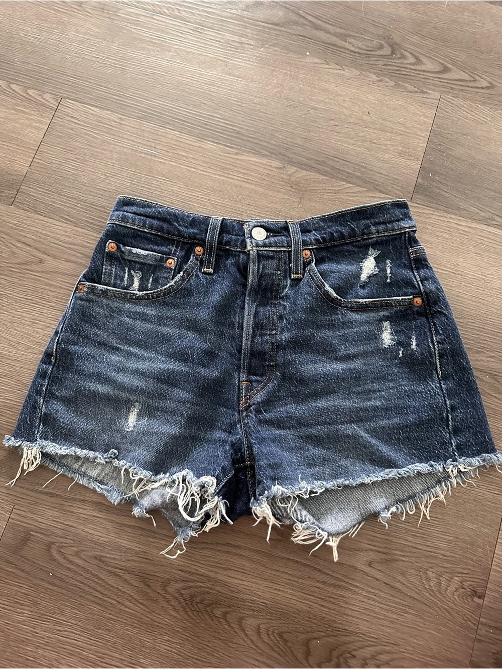 Levi’s 501 dark wash Denim Cutoff Shorts